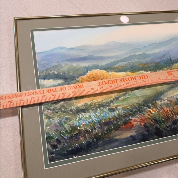 Original Signed Framed Landscape Watercolor Painting - Picture 7 of 12